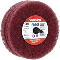 Roue de ponçage &agrave; usage g&eacute;n&eacute;ral Scotch-Brite Roloc Plus, 4" dia. Equipex