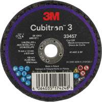 Cubitron 3 Cut-Off Wheel, 3" x 0.063", 3/8" Arbor, Ceramic Equipex