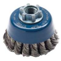 Knotted Wire Cup Brush, 2-3/4" Dia. x 5/8"-11 Arbor Equipex