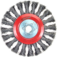 Standard Twist Wire Wheel, 4-1/2" Dia., 0.02" Fill, 5/8"-11 Arbor, Steel Equipex