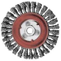Full Cable Twist Wire Wheel, 5" Dia., 0.02" Fill, 5/8"-11 Arbor, Steel Equipex