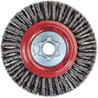 Stringer Bead Knot Wire Brush For Angle Grinders, 4" Dia., 0.02" Fill, 5/8"-11 Arbor, Steel Equipex