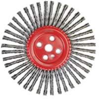 Stringer Bead Knot Wire Brush, 12" Dia., 0.035" Fill, 1" Arbor, Steel Equipex