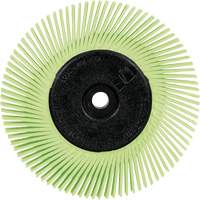 Brosse radiale en soies de pr&eacute;cision type A PN-RB avec adaptateur Scotch-Brite , C&eacute;ramique, Grain 50+, 6" dia. Equipex