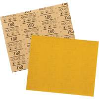 Gold Abrasive Sheet 12545, 9" x 11", 180 Grit, Aluminum Oxide Equipex