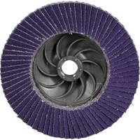 Cubitron 3 Conical  Flap Disc with Quick Change 1169F, 4-1/2" x 5/8"-11, Type T29, 80+ Grit, Ceramic Equipex
