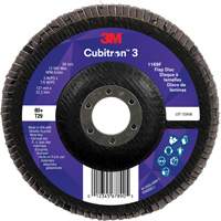 Cubitron 3 Conical  Flap Disc 1169F, 5" x 7/8", Type T29, 80+ Grit, Ceramic Equipex