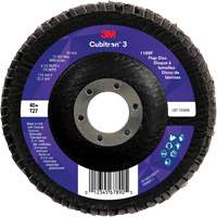 Cubitron 3 Flat Flap Disc 1169F, 4-1/2" x 7/8", Type T27, 40+ Grit, Ceramic Equipex