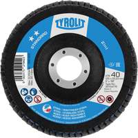 Disque &agrave; lamelles 2-en-1 standard ZA 40 - B425, 5" x 7/8", Type 27A, Grain 40, Alumine de zirconium Equipex