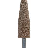 Gemini Vitrified Bond Mounted Point, A38, Aluminum Oxide, 1-1/2" Dia., 1-1/2" L, 60 Grit Equipex