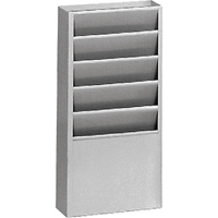 Pr&eacute;sentoirs, Stationnaire, 5 fentes, Acier, 9-3/4" la x 4-1/8" p x 21" h Equipex