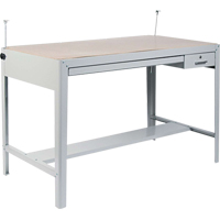 Precision Drafting Table Base, 56-3/8" W x Grey Equipex