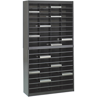 Casiers pour documentation &agrave; service intensif, Stationnaire, 72 fentes, Acier, 37-1/2" la x 12-3/4" p x 71" h Equipex