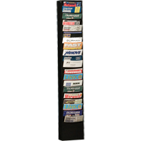 Pr&eacute;sentoirs, Stationnaire, 20 fentes, Acier, 9-3/4" la x 4-1/8" p x 58" h Equipex