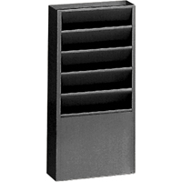 Pr&eacute;sentoirs, Stationnaire, 5 fentes, Acier, 9-3/4" la x 4-1/8" p x 21" h Equipex