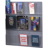 Literature Displays, Wall Mount, 6 Slots, Plastic, 30" W x 34-3/4" D x 34-3/4" H Equipex