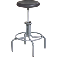 600 Series Stool, Stationary, Adjustable, 27" - 33", Polyurethane Seat, Black Equipex