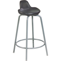 500 Series Stool, Sit/Stand, Adjustable, 18" - 26", Polyurethane Seat, Black Equipex