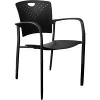 MaxX StaxX Stackable Chairs, Polypropylene, 17-1/4" High, 275 lbs. Capacity, Black Equipex