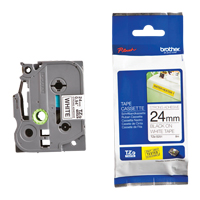 Laminated Industrial Tape, 24 mm x 13', Black on White Equipex