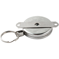 Porte-cl&eacute;s autor&eacute;tractables #487-HD, Chrome, C&acirc;ble 48", Fixation Support pour montage Equipex