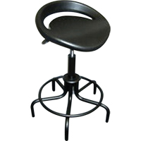 Tabouret surdimensionn&eacute; de s&eacute;rie 6000, Stationnaire, Ajustable, , Polyur&eacute;thane Si&egrave;ge, Noir Equipex
