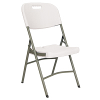 Chaises pliantes, Poly&eacute;thyl&egrave;ne, Blanc, Capacit&eacute; 350 lb Equipex