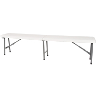 Folding Bench, Polyethylene, 72" L x 12" W x 17" H Equipex