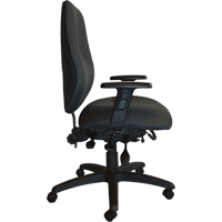 Chaises ergonomiques robustes Cierra , Tissu, Noir, Capacit&eacute; 400 lb Equipex
