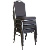Stacking Chairs, Fabric, 37" High, 275 lbs. Capacity, Black Equipex