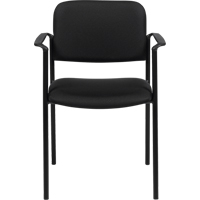 Stacking Chairs, Fabric, 32" High, 300 lbs. Capacity, Black Equipex