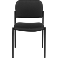 Armless Stacking Chairs, Fabric, 32" High, 300 lbs. Capacity, Black Equipex