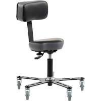 Chaise ergonomique SF150, Vinyle Si&egrave;ge, Noir Equipex