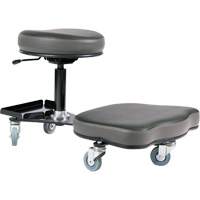 Chaise ergonomique Flex, Vinyle, Noir/gris Equipex