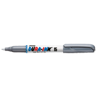 Dura-Ink&reg; #15 Permanent Marker, Fine, Silver Equipex