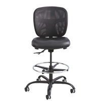 Tabouret robuste Vue, Vinyle, Noir, Capacit&eacute; 350 lb Equipex