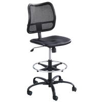Tabouret ergonomique Vue, Vinyle, Noir, Capacit&eacute; 250 lb Equipex