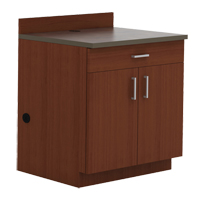 Modular Base Cabinet, Melamine, 39" H x 36" W x 25" D, Mahogany Equipex