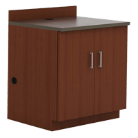 Modular Base Cabinet, Melamine, 2 Shelves, 39" H x 36" W x 25" D, Mahogany Equipex