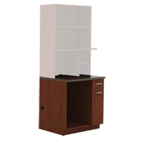 Modular Cabinet, Melamine, 39" H x 36" W x 25" D, Mahogany Equipex