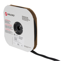 Ruban d'attaches, Boucle, 25 vg x 1", Cousu, Noir Equipex