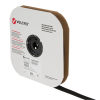 Ruban d'attaches, Crochet, 25 vg x 1", Cousu, Noir Equipex