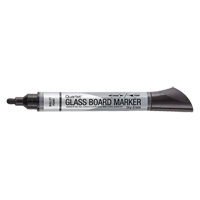 Marqueur effaçable &agrave; sec pour verre de premi&egrave;re qualit&eacute;, Noir, Pointe Ronde Equipex
