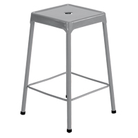 Tabouret en acier pour comptoir Safco, Stationnaire, Fixe, 25", Acier Si&egrave;ge, Gris Equipex