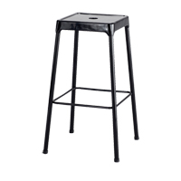 Tabouret en acier pour bistro Safco, Stationnaire, Fixe, 29", Acier Si&egrave;ge, Noir Equipex