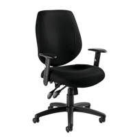Chaise d'op&eacute;rateur Six 31, Tissu, Noir, Capacit&eacute; 250 lb Equipex