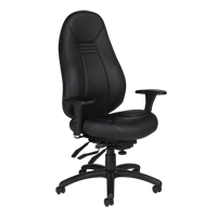 Chaise confortable &agrave; dos &eacute;lev&eacute;, Cuir, Noir, Capacit&eacute; 300 lb Equipex