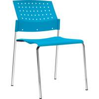 Chaises sans accoudoirs empilables, Plastique, Hauteur 33", Capacit&eacute; 300 lb, Bleu Equipex