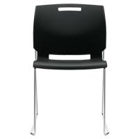 Chair, Plastic, 32-1/2" High, 300 lbs. Capacity, Black Equipex