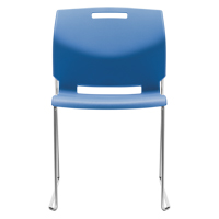 Chair, Plastic, 32-1/2" High, 300 lbs. Capacity, Blue Equipex